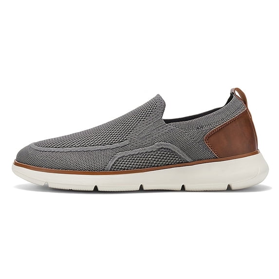 Men's Plus Size Breathable Knit Mesh Slip-On Casual Trendy Shoes, MD Soft Sole Lightweight Shock Absorption, Outdoor Casual Sports Men's Shoes