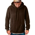 thumbnail image 1 of Men's Plus Size Casual Color Block Plush Sweatshirt Hoodie Loose Blouse Warm Coat Winter Top Blouse Slim Casual Solid Soft Top Coat Long Sleeve Hooded Sweatshirt Top Jacket, 1 of 7