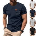 thumbnail image 1 of Men's Plus Size Cotton T-Shirt | Casual Short Sleeve Tee | Round Neck Solid Top | Breathable Comfort Fit | Daily Wear Gym Workout Streetwear | Classic | Zenithor,Black L, 1 of 9
