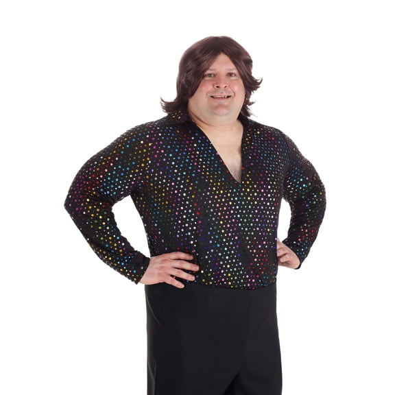 Men's Plus Size Dazzling Disco Costume Shirt