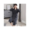 thumbnail image 1 of Men's Plus Size Flannel Bathrobe, Warmth Thickened Robe With Long Section, 1 of 5