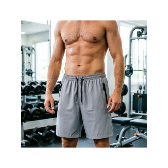 Men's Plus Size Ice Silk Stretch Shorts, Summer Loose Sports & Recreation Shorts, Breathable Workout Running Quick Dry Shorts