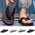 thumbnail image 1 of Men's Plus Size Non-Slip Flip Flops, Trendy Spring Summer Comfortable Rubber Thick Sole Thong Beach Sandals, Perfect for Casual Wear and Outdoor Activities, 1 of 10