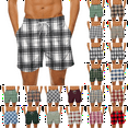 thumbnail image 1 of Men's Plus Size Plaid Casual Shorts Elastic Waist Drawstring Quick Dry Beach Short Breathable Vacation Outdoor Summer Sports Board Shorts, 1 of 5