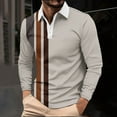 thumbnail image 1 of Men's Plus Size Shirt Casual Long Sleeve Color Block Shirt Patchwork Collared Slim Fashion Work Tops Business Casual Golf, 1 of 5