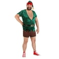 thumbnail image 1 of Men's Plus Size Sexy Christmas Elf Costume, 1 of 4