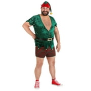 Mens Plus Size Sexy Christmas Elf Costume