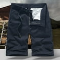 thumbnail image 1 of Men's Plus Size Shorts Solid Color Cotton Classic Chino Casual Shorts with Pockets for Comfy Work Athletic Straight Leg Shorts, 1 of 3