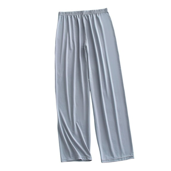 Men's Plus Size Sleep Pants Akafmk Men Cotton Pajamas Pants Soft Sleepwear Bottom Pants Solid Color Loose Home Pant Lightweight Loungewear Pant with Pockets