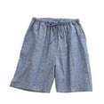thumbnail image 1 of Men's Plus Size Sleep Shorts Akafmk Men's Pajama Shorts Soft Sleepwear Bottom Shorts Home Shorts Lightweight Loungewear Shorts with Pockets, 1 of 3