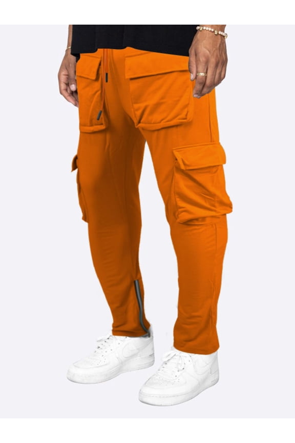 Men's Plus Size Solid Cargo Pants