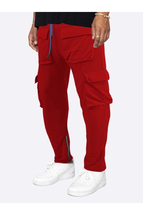 Men's Plus Size Solid Cargo Pants