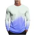 thumbnail image 1 of Men's Plus Size T-Shirt Lightweight Big & Tall Long Sleeve Crewneck Casual Print Fall Work Sport Tee Shirts Top, 1 of 4