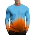 thumbnail image 1 of Men's Plus Size T-Shirt Lightweight Big & Tall Long Sleeve Crewneck Casual Print Fall Work Sport Tee Shirts Top, 1 of 4