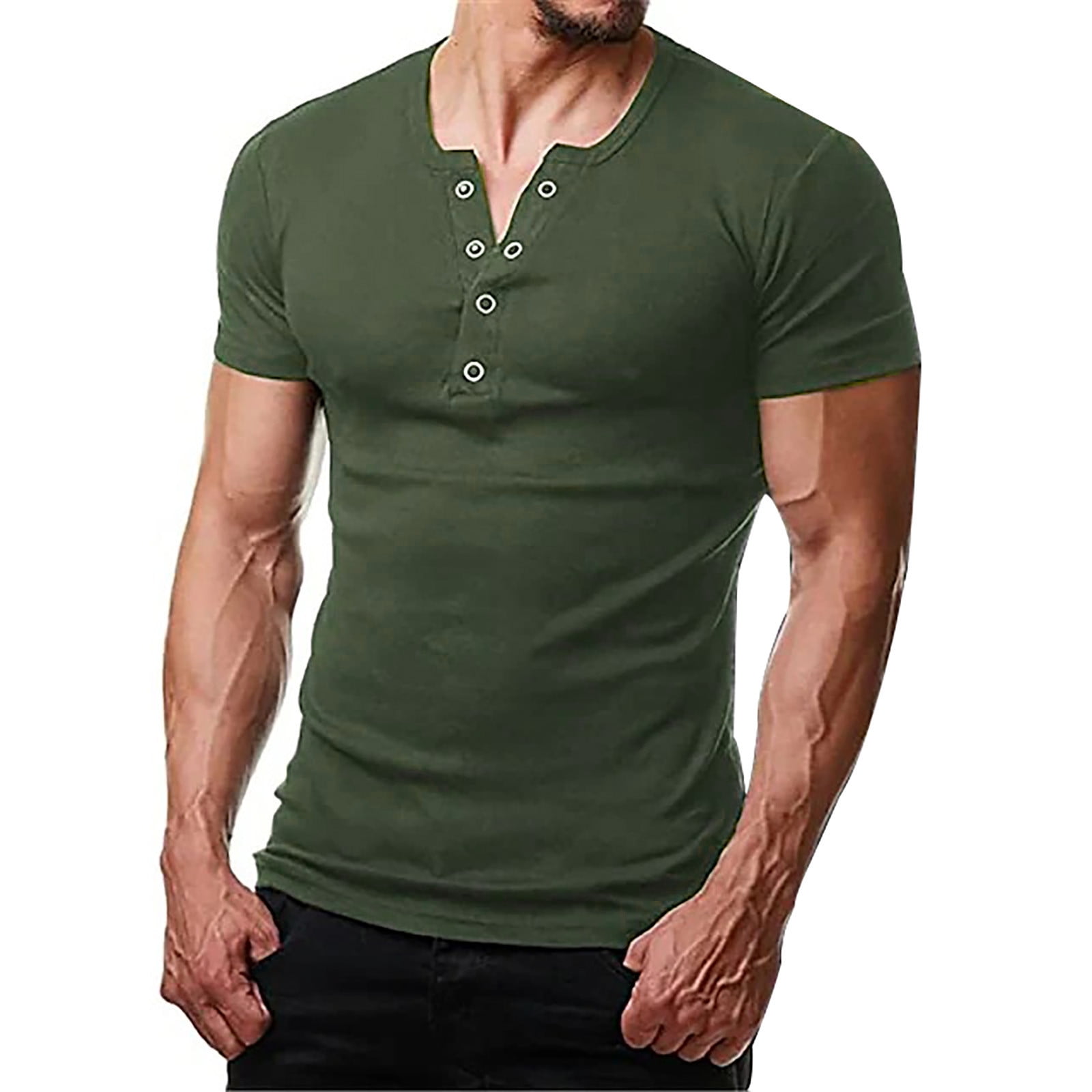 Men's Plus Size Round Neck Short Sleeve T-Shirt