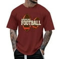 thumbnail image 1 of Men's Plus Size T-Shirts Football Printed Crew Neck Short Sleeved T Shirts Graphic Tees Fashion Versatile Pullover Tshirt, 1 of 3