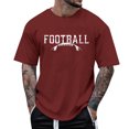 thumbnail image 1 of Men's Plus Size Tshirts Football Printed Crew Neck Short Sleeved T Shirt Graphic Tees Summer Casual Tee Tops, 1 of 3
