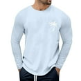 thumbnail image 1 of Men's Plus Size Tshirts Round Neck Long Sleeved T Shirt Spring Summer Tee Shirt Tops, 1 of 4