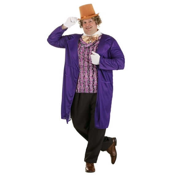 Men's Plus Size Willy Wonka Costume