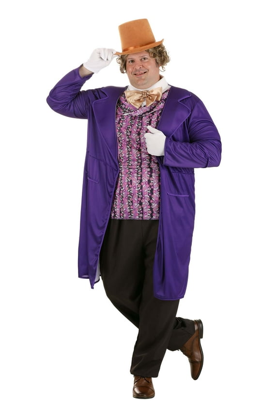 Men's Plus Size Willy Wonka Costume