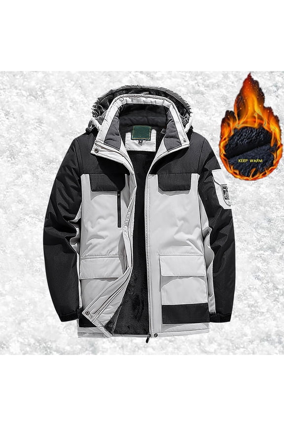 Men's Plus Size Winter Coat Ski Jacket, Warm Wool Design for Outdoor Hiking, Available in Sizes 5XL to 9XL for Comfort and Protection
