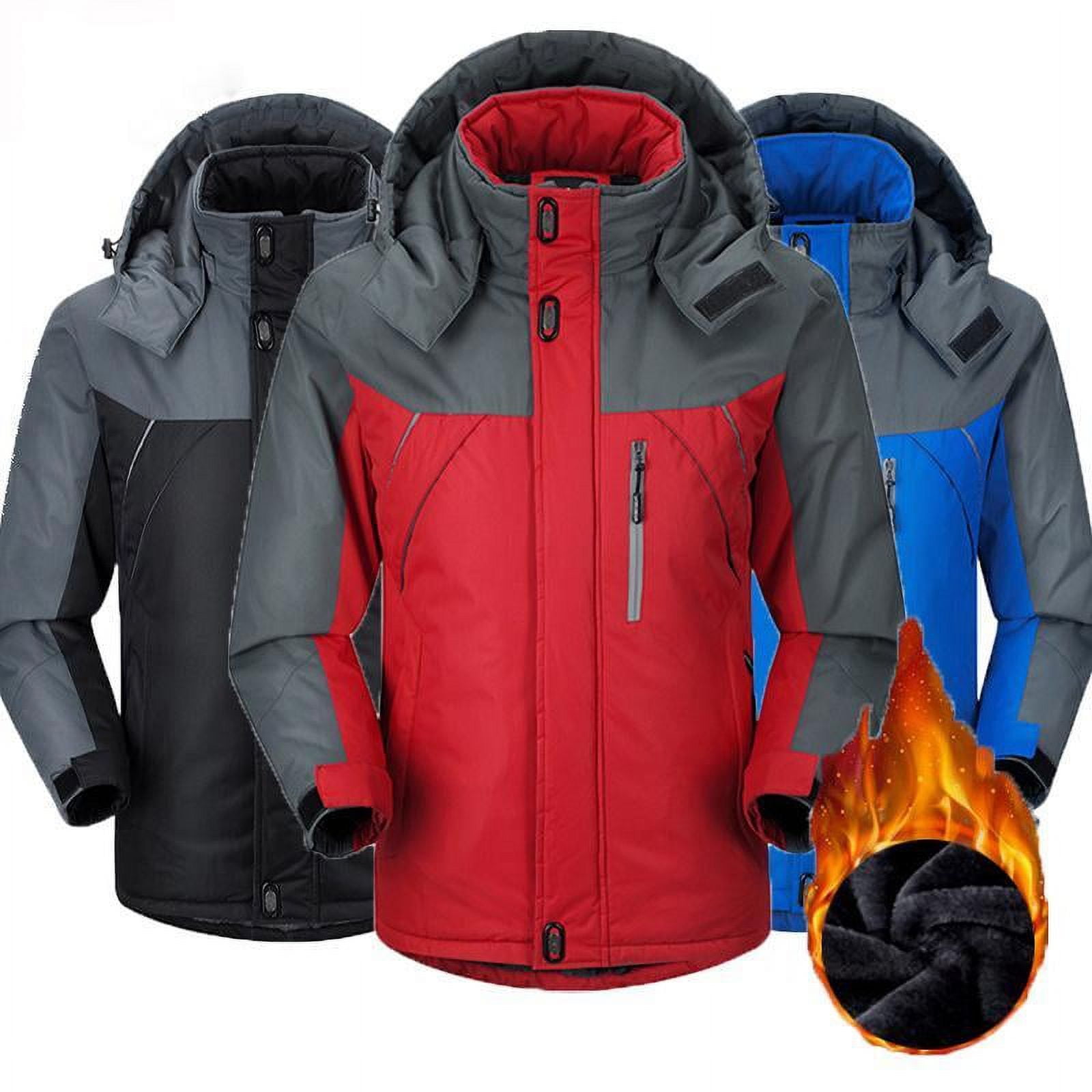 Men s Plus Size Winter Jacket Stand Collar Hooded Thick Jacket