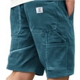 thumbnail image 1 of Men's Plus Szie Corduroy Lounge Shorts Elastic Waist Cargo Shorts with Pockets Comfy for Home Workout Casual Gym Shorts, 1 of 5