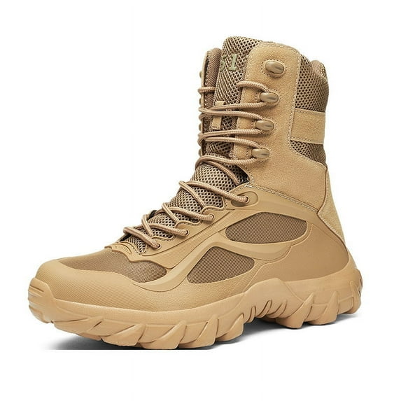 Men's Plus-size Lightweight Military Boots Fashion Combat Boots High-top Outdoor Hiking Shoes Outdoor Hiking Men