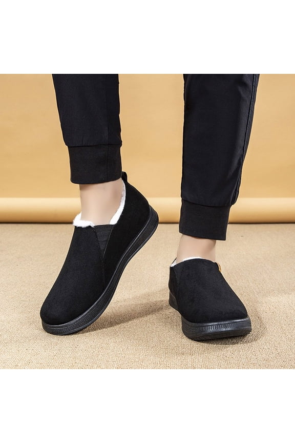 Men's Plush And Thick Warm Plush Casual Cotton Shoes One Foot Skiing Boots