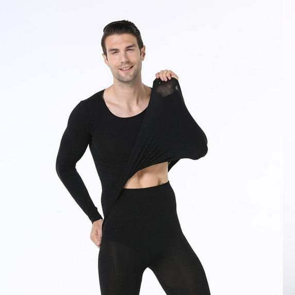 Men's Plush Thermal Innerwear & Underwear Set Clothes Cotton Tops and Pants