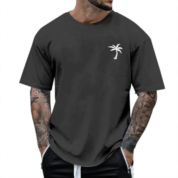 Men's Pocket Graphic T-Shirts Soft Cotton Tees for Big & Tall Sizes