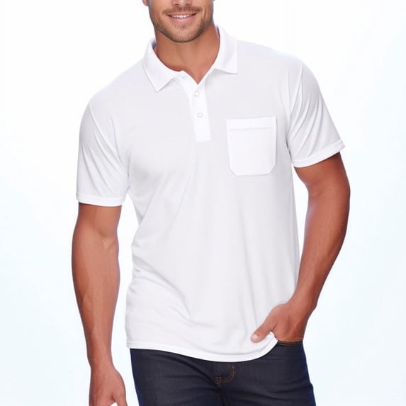 Men's Pocket Short Sleeve Polo Shirt
