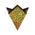 thumbnail image 1 of Men's Pocket Squares Gradient Leopard Print Silky Handkerchief with Solid Trim for Wedding Party Orange One Size, 1 of 4