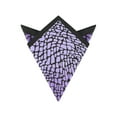 thumbnail image 1 of Men's Pocket Squares Gradient Leopard Print Silky Handkerchief with Solid Trim for Wedding Party Purple One Size, 1 of 4