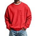 thumbnail image 1 of Men's Pocket Sweatshirt Crew Neck Long Sleeve Chest Pocket Relaxed Fit Soft Casual Pullover Sweatshirt, 1 of 6