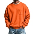 thumbnail image 1 of Men's Pocket Sweatshirt Crew Neck Long Sleeve Chest Pocket Relaxed Fit Soft Casual Pullover Sweatshirt, 1 of 6
