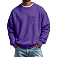 thumbnail image 1 of Men's Pocket Sweatshirt Crew Neck Long Sleeve Chest Pocket Relaxed Fit Soft Casual Pullover Sweatshirt, 1 of 6