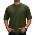 thumbnail image 1 of Men's Pocket T-Shirts Short Sleeve Summer Tee Shirts Crew Neck Lightweight Basic Tees Casual Plain Tops, 1 of 6