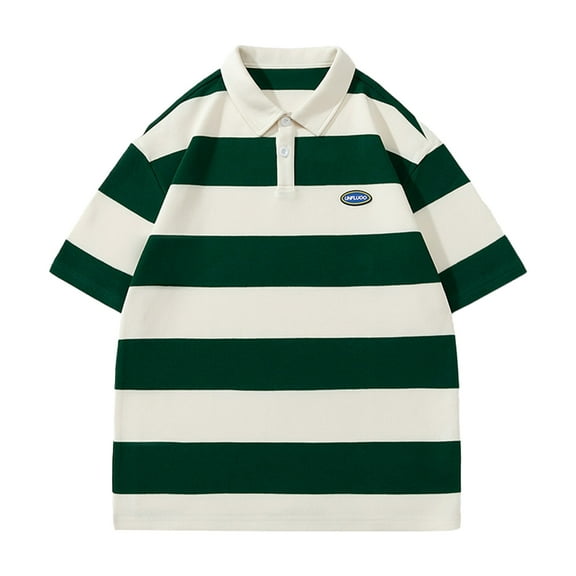 Men's Pocket Tee Shirts Short Sleeve Casual Streetwear Outfit Men's Color Block Striped Short Sleeve T Shirt Casual Loose Fit Summer Top Fashionable Lightweight Tee