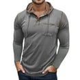thumbnail image 1 of Men's Pocket Tees Short Sleeve Graphic Shirts Casual Wear Men's Long Sleeve Hooded T Shirt Casual Comfortable Pullover Top For Daily Wear Home Outdoor Hiking Spring Summer Fall, 1 of 6