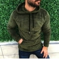 thumbnail image 1 of Men's Pockets Plush No Lapel Solid Color Loose Casual Hoodie Sweatshirts Daisy Blouse Orange Zip Up Hoodie Taupe Pullover, 1 of 6