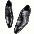 thumbnail image 1 of Men's Pointed-toe Top Cowhide Leather Casual Oxfords Dress Shoes For Business&Party Black 8, 1 of 4