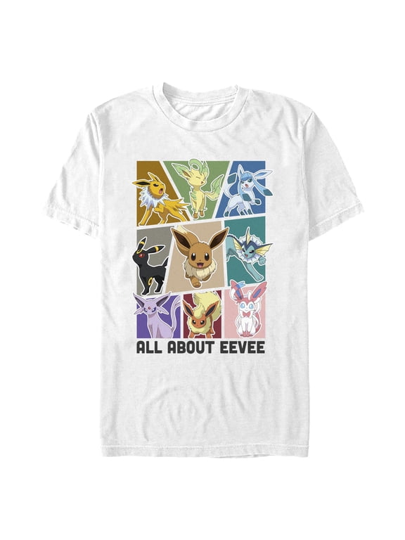 Men's Pokemon All About Eevee Eeveeloution Graphic Tee White Medium