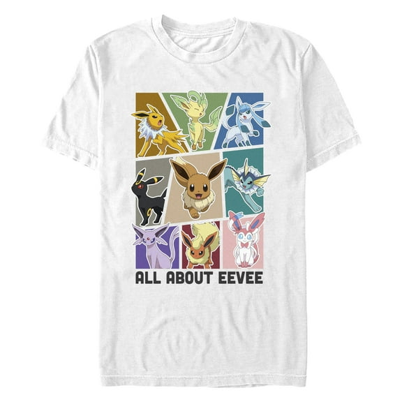 Men's Pokemon All About Eevee Eeveeloution Graphic Tee White X Large