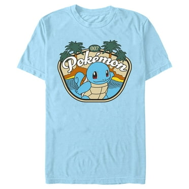 Men's Pokemon Beach Squirtle  Graphic Tee Light Blue X Large