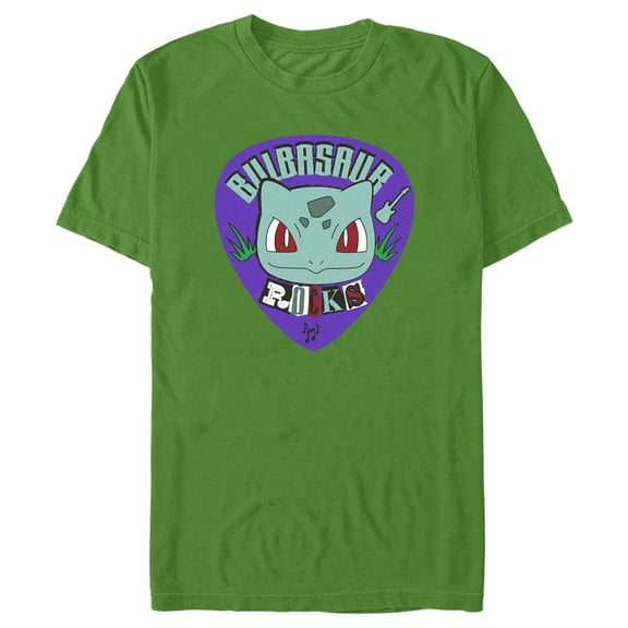 Men's Pokemon Bulbasaur Rocks  Graphic Tee Kelly Green 3X Large
