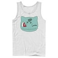 thumbnail image 1 of Men's Pokemon Bulbasaur Wink Face  Tank Top White 2X Large, 1 of 4