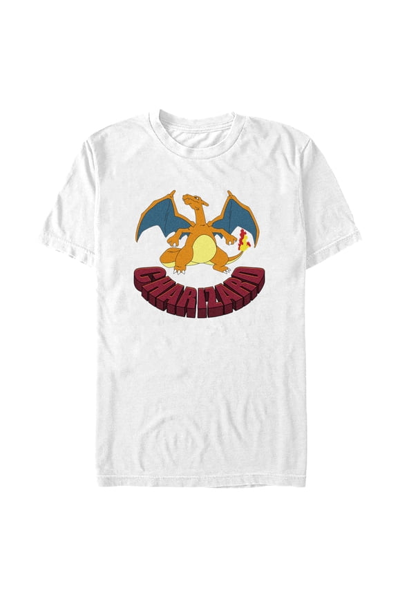 Men's Pokemon Charizard Portrait Graphic Tee White Medium