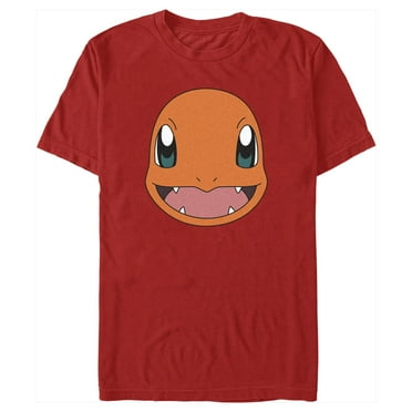Men's Pokemon Charmander Smile  Graphic Tee Red Small