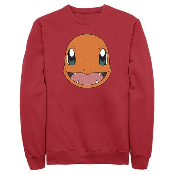 Men's Pokemon Charmander Smile Sweatshirt Red Medium